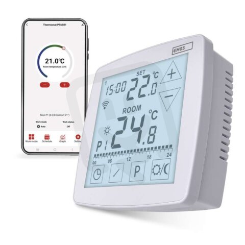 Pokojový programovatelný drátový WiFi GoSmart termostat P56S01 EMOS P56S01