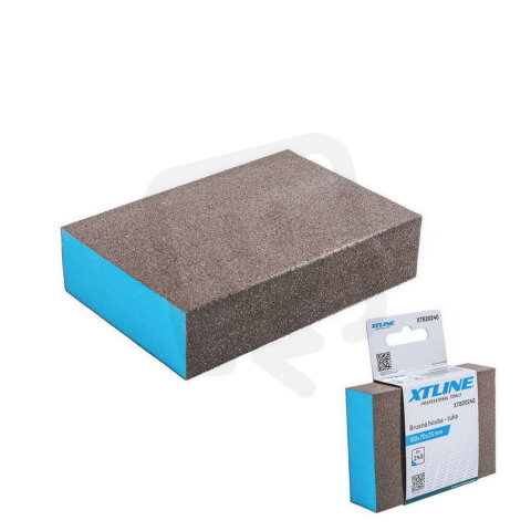 Brusná houba tuhá 100x70x25 mm, zr. 240 XTLINE XTB20240