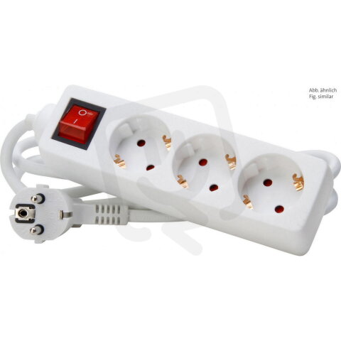 129713007 3-way multiple socket outlet,