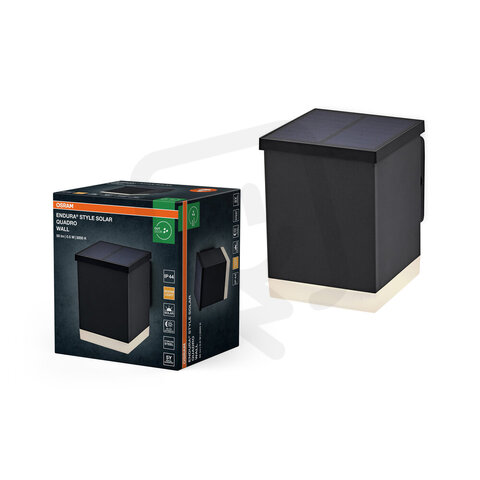 ENDURA Style Solar Wall Quadro Dark Gray OSRAM 4099854455810