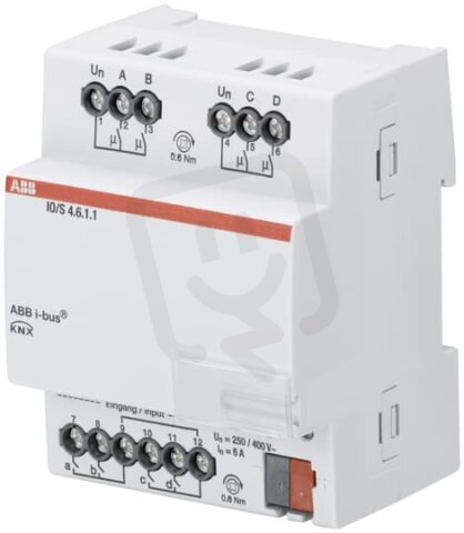 ABB KNX Řadový vstupní a výstupní akční člen 4násobný IO/S4.6.1.1