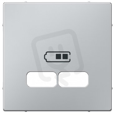 Merten Centrální deska pro 2xUSB, System M, Aluminium SCHNEIDER MTN4367-0460