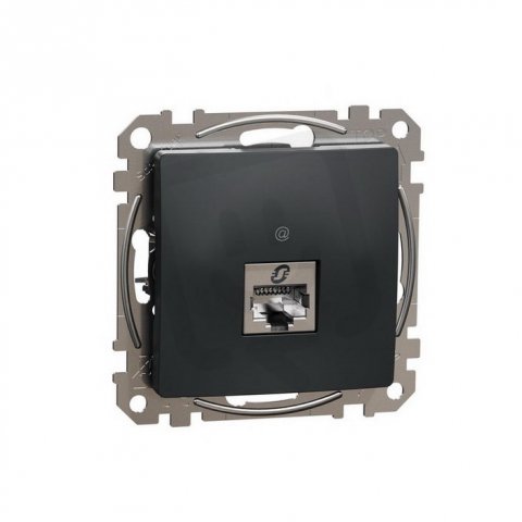 Sedna D/E Datová zásuvka 1xRJ45 kat. 6A STP, Antracit SCHNEIDER SDD114466S