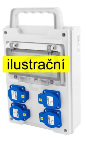 Zásuvková skříň EB 400000.1 /8M EasyBOX IP44 jištěná s chráničem 40/4/003 eb365