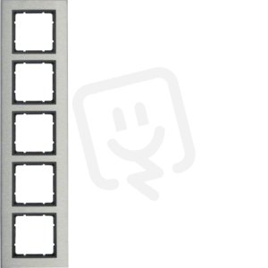 Rámeček, 5-násobný, svislý, B.7, nerezová ocel/antracit mat BERKER 10153606