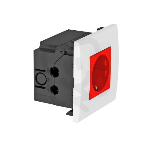 OBO SDE-RW D0RT1 Zásuvková jednotka Modul 45 1 násobný 84x84x59mm červená