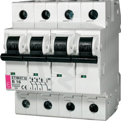 Jistič ETIMAT 10 4p C125 15kA ETI 002137733