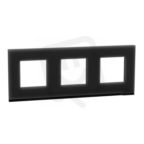 Unica Pure Krycí rámeček trojnásobný, Frosted Black SCHNEIDER NU600686