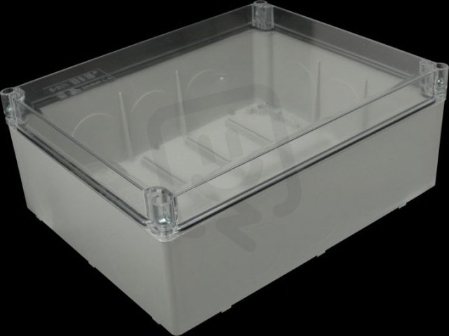 Krabice 240x190x90mm, IP66, transparentní víko SEZ DK S-BOX 516 SK P