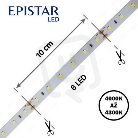 LED pásek 60LED/m 2835 IP20 4000-4300 K bílá 24V 20m FK TECHNICS 4739413-60