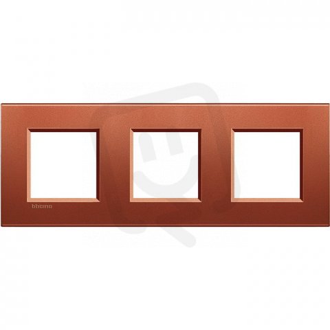 BTICINO LIVINGLIGHT RÁMEČEK HRANATÝ 2+2+2MODULOVÝ CIHLOVÝ LNA4802M3RK