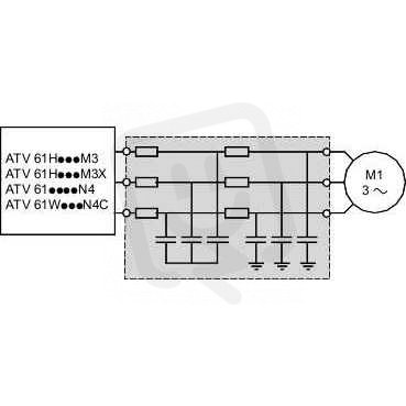 Schneider VW3A5207 Sinus filtr 3 x 200 A,Im/In=150%/60 s,4-8 kHz,Fmax.= 100 Hz