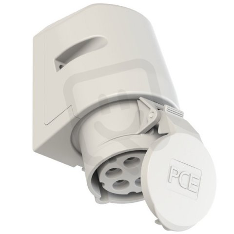 zásuvka nástěnná 5P, 16A/speciální, 1h, IP44, bílá PCE PC-115-1