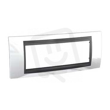 Unica Top Krycí rámeček šestimodulový, White/Grafit SCHNEIDER MGU66.106.292
