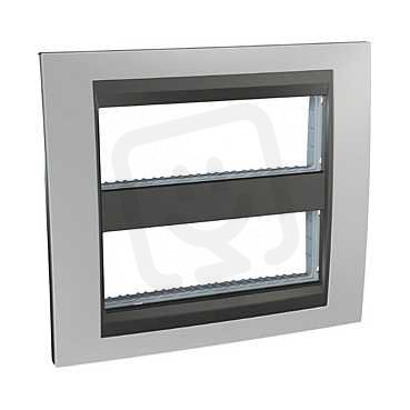 Unica Top Krycí rámeček 2x6 moduly, Cromo mat/Grafit SCHNEIDER MGU49.426.238