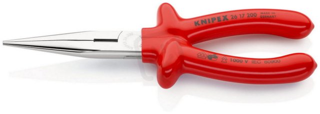 Půlkulaté kleště s břity (úzké ploché kleště) 200 mm KNIPEX 26 17 200