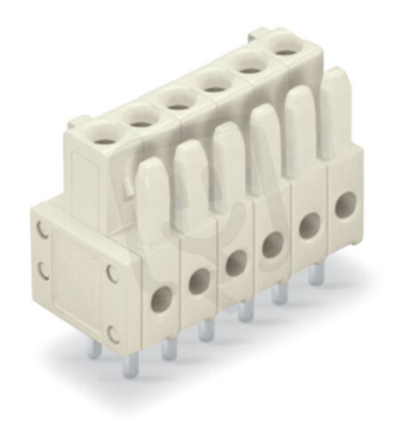 Pružinová svorkovnice THT rovná 3,5 mm šedá 13pól. WAGO 734-473