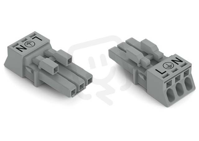 Zdířka 3pól. Kód. B šedá WAGO 890-243/060-000