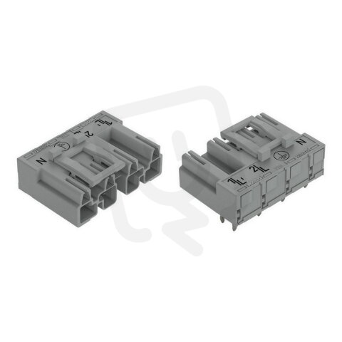 Konektor na desky plošných spojů, úhlové, 4pól., šedá