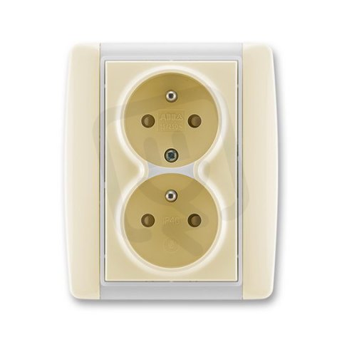 ABB Element 5512E-C02359 21 Zásuvka dvojnásobná chráněná s clonkami