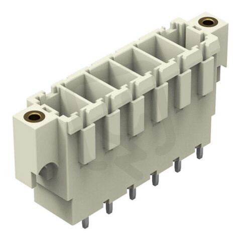 Konektor s pájecími piny THT pájecí kontakt 1,0x1,2 mm rovné světle šedá 6pól.
