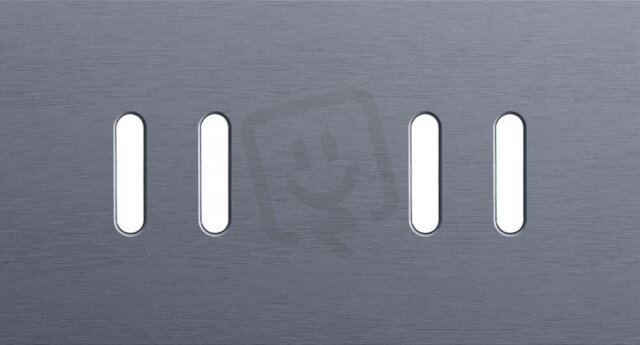 2násobný čelní panel, vodorovný, NIKO Rocker alu BLUE GREY BRUSHED 226-56802