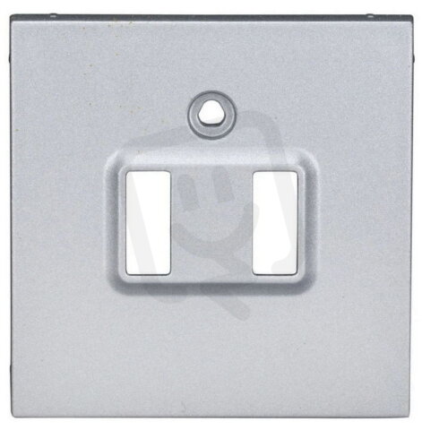 Kryt USB zásuvky dvojité, stříbrný SCHRACK EV123052--