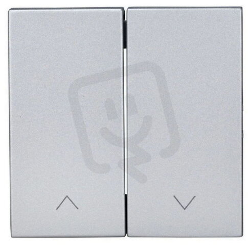 Kryt spínačů a ovladačů dvojitý, symbol šipky, stříbrný SCHRACK EV122012--