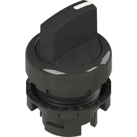 Přepínač krátká páka, d22mm, 3, černá, plast, černá, IP67 PIZZATO E21SE13ACG11AB