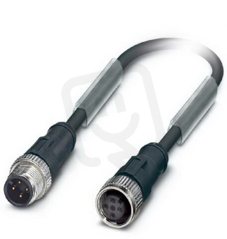 Konfekcionovaný kabel pro snímače/akční členy AB-PC4-M12MS-10,0PUR-M12FS