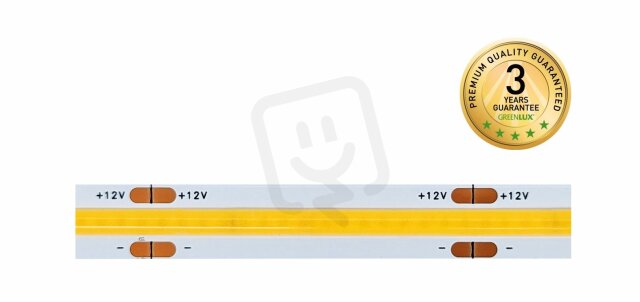 LED pásek LED STRIP COB480/12W/m IP20 CW Ra90 5m 1080lm/m GREENLUX GXLS622