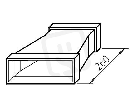 Ploché plastové potrubí - redukce  FK-RS 200/150 HELIOS 2932
