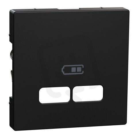 Centrální deska, Merten System M, pro USB nabíječky, černá matná MEG4367-0403