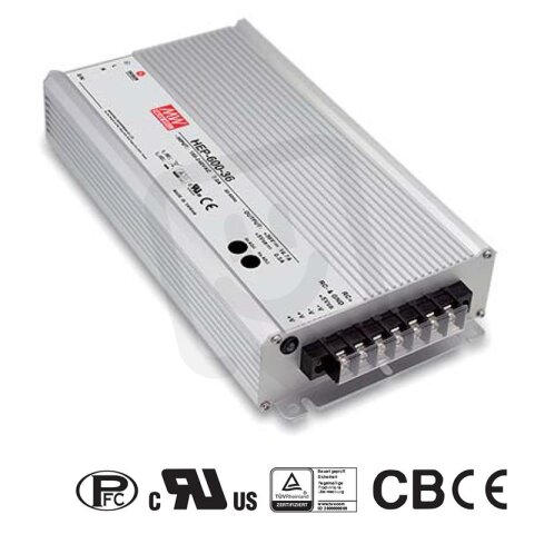 Napěťový zdroj pro LED 601W 42V MEAN WELL HEP-600-42