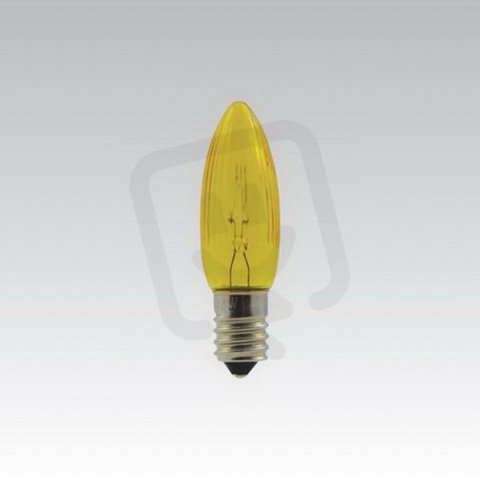Svíčková barevná žárovka AE 20V 3W E10 C13 vánoční žlutá NBB 374021000