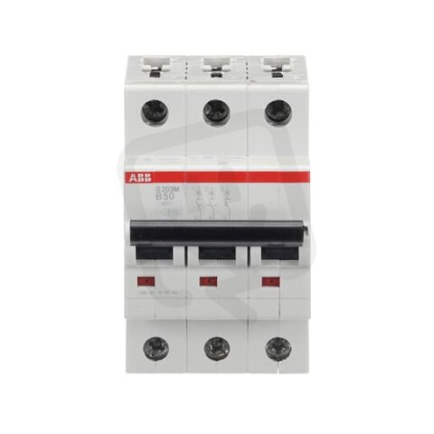 S203M-B50 3 fázový jistič 50 A char. B 10kA ABB 2CDS273001R0505
