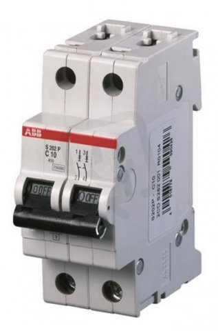 S202P-K0,2 Jistič 0,2A char.K 2P 15-25kA (230/400V) AC ABB 2CDS282001R0087