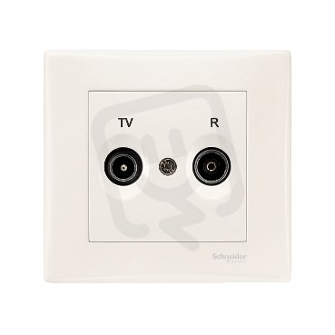 Sedna Zásuvka TV-R průběžná, Cream SCHNEIDER SDN3391823