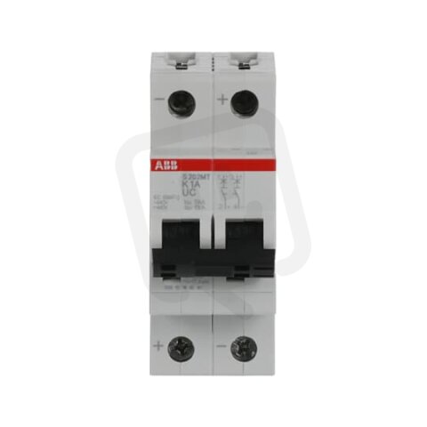 ABB S202MT-K1UC 2F jistič 1 A char. K 10kA 440V AC/DC pro kolejová vozidla