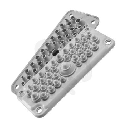Průchodová deska MC 35/37 (IP66/67) šedá (RAL 7035, jedn. balení vč. kolíků)