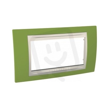 Schneider MGU6.104.566 Krycí rámeček Allegro čtyřmodulový, Pistacio/marfil