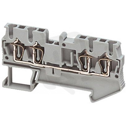 Pružinová svorka, 4 body, 2,5mm2 šedá (obj. mn. 50ks) SCHNEIDER NSYTRR24