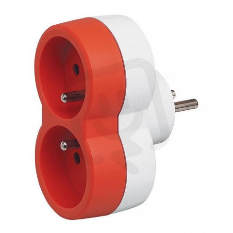 ADAPTÉR ČEL. 2X2P+T 16A,ORANŽOVÝ LEGRAND 050503