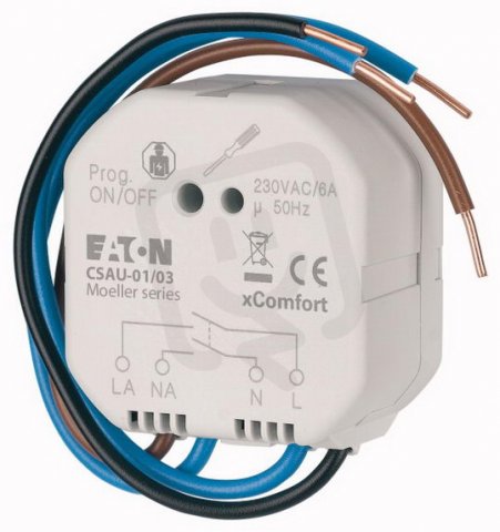 Eaton 240695 RF Spínací aktor dvojpólový 6A / 230V AC (spíná L a N) CSAU-01/03