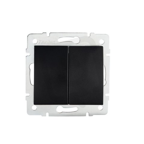 LOGI Žaluziový spínač - černá matná KANLUX 33626