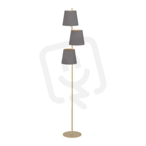 Stojací svítidlo ALMEIDA 2 3xE27 kartač. mosaz/cappuccino 120W IP20 EGLO 99612