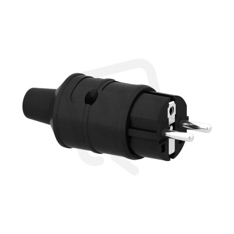 Vidlice CZ + SCHUKO 16A 3p 230V IP44 (černá) BALS 7306