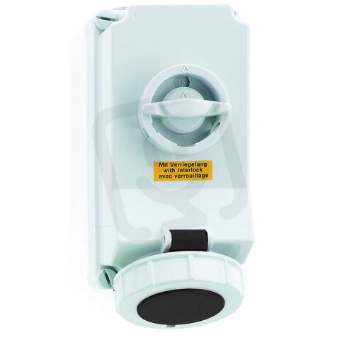 Zásuvka nástěnná s vypínačem 32A 4p 500V IP67 7h Quick-Connect BALS 160179