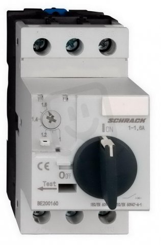 Motorový spínač CUBICO s ochranou BE2, 3pólový, 1-1,6 A SCHRACK BE200160--