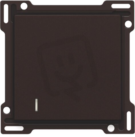 Středový kryt spínače hotelové karty -DARK BROWN NIKO 124-61901
